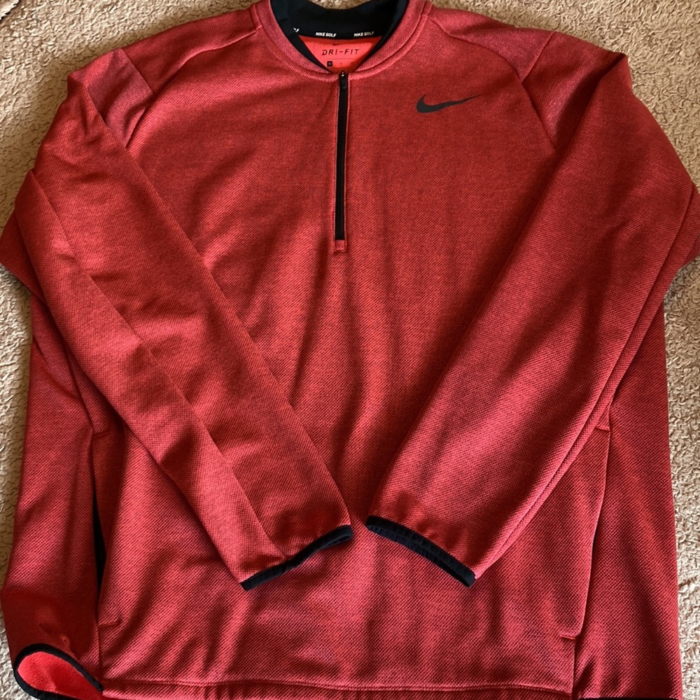 Nike Golf Mens 1/4 Zip Long Sleeved Fleece Shirt - sz XL